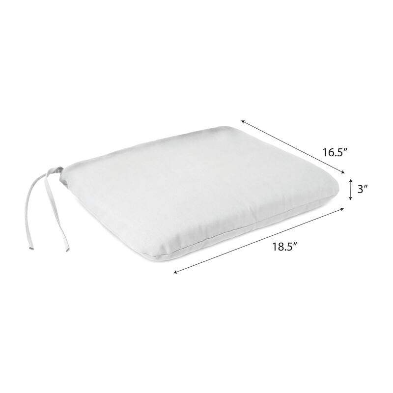 19" x 17" Outdoor Seat Cushion with Ties - 16.5'' L x 18.5'' W x 3'' H ...